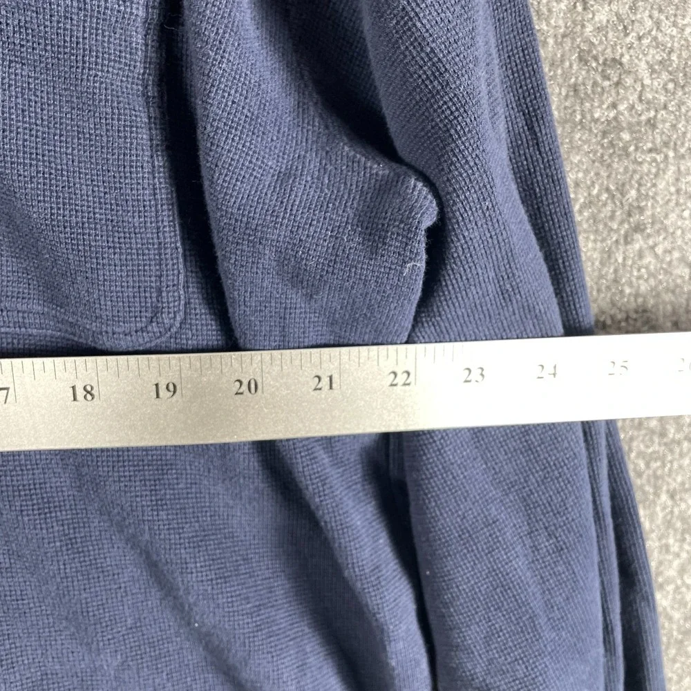 Polo Sport Ralph Lauren Shirt Mens Medium Blue Half Zap Pockets Polo Y2K Loose